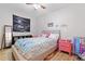 Bedroom with ceiling fan, wood-look floors, and decorative decor at 1551 Spinnaker Dr. # 5913, North Myrtle Beach, SC 29582