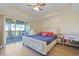 Inviting main bedroom with sliding glass doors to a private balcony at 1551 Spinnaker Dr. # 5913, North Myrtle Beach, SC 29582