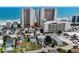 Property location aerial view, close to the beach and surrounding residential area at 1616 S Ocean Blvd., North Myrtle Beach, SC 29582