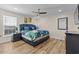 Charming bedroom featuring a queen bed, stylish linens, and a soothing color palette, creating a relaxing retreat at 1616 S Ocean Blvd., North Myrtle Beach, SC 29582