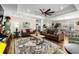 Open living room showing kitchen and dining areas, features comfortable seating and stylish decor at 1616 S Ocean Blvd., North Myrtle Beach, SC 29582