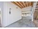 Convenient outdoor shower next to covered area and stairs to the home at 2405 Duffy St., North Myrtle Beach, SC 29582