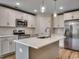 Bright kitchen with an island, stainless steel appliances, white subway tile backsplash, and pendant lights at 2599 Woodcreek Ln., Conway, SC 29527