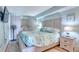 Comfortable bedroom with a king-sized bed, nightstands, dresser, and soft decor at 2801 S Ocean Blvd. # 538, North Myrtle Beach, SC 29582