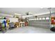 Spacious two car garage with lots of storage space and a workbench at 3105 Robyn Ct., Little River, SC 29566