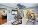 Inviting living room featuring a ceiling fan and an abundance of natural light at 3105 Robyn Ct., Little River, SC 29566