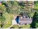 Aerial view of a house featuring a dark roof, set amidst mature trees and green spaces at 401 S Nichols St., Nichols, SC 29581