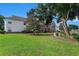 Lush backyard with mature trees and manicured lawn; a serene and private outdoor setting at 4280 Santolina Way # C, Murrells Inlet, SC 29576