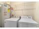 Functional laundry room with washer, dryer, water heater, and shelving for convenient storage at 4280 Santolina Way # C, Murrells Inlet, SC 29576