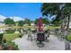 Inviting outdoor patio with comfortable seating by the lake, perfect for relaxing and entertaining at 4280 Santolina Way # C, Murrells Inlet, SC 29576