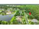 An aerial view of the property in a neighborhood near a body of water at 528 Chamberlin Rd., Myrtle Beach, SC 29588