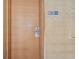 Unit door with number 222 and a digital lock at 6900 N Ocean Blvd. # 222, Myrtle Beach, SC 29572