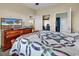 Bedroom featuring a dresser and bed with a walk-in closet and a peek into the study at 701 Salleyport Dr. # 1110, Myrtle Beach, SC 29579