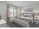 Comfortable bedroom with elegant decor, soft lighting, and carpet floors at 8253 Vibrant Loop, Longs, SC 29568