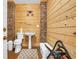 Half bath with tiled flooring and unique sink at 92 High Hammock Way, Pawleys Island, SC 29585