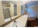 Bright bathroom with double sinks, soaking tub and large mirror at 1000 Weldon Ln., Conway, SC 29526