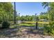 Scenic view of a community pond with a fountain, surrounded by lush greenery at 1221 Tidewater Dr. # 2112, North Myrtle Beach, SC 29582