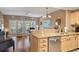 Stylish kitchen with granite countertops and an open layout to the living area and outdoor access at 1221 Tidewater Dr. # 2112, North Myrtle Beach, SC 29582