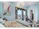 Serene bedroom with ocean view from private balcony, soft blue walls, and luxurious accents provides a tranquil retreat at 123 Pioneer Loop, Georgetown, SC 29440