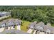 Aerial view of townhomes showing landscaping, lawns, and neighborhood layout at 132 Machrie Loop # A, Myrtle Beach, SC 29588