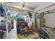 Spacious garage interior used for storage and recreational vehicles and home fitness at 1609 Bridgebrook Ln., Conway, SC 29527