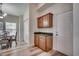 Eat-in kitchen area featuring extra cabinet and countertop space and views from many windows at 205 Threshing Way # 1052, Myrtle Beach, SC 29579