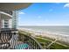 Enjoy coastal living with ocean views from this balcony near the pool and beach at 2500 N Ocean Blvd. # 601, Myrtle Beach, SC 29577