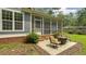 Cozy outdoor area with chairs, a small table, and a view of the screened-in porch at 3180 Long Avenue Ext., Conway, SC 29526