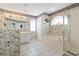 Bathroom featuring a bathtub, shower, and patterned wallpaper at 4012 Grousewood Dr., Myrtle Beach, SC 29588