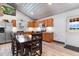 Eat-in kitchen featuring stainless steel appliances, modern lighting, and light flooring at 4499 Highway 308, Aynor, SC 29544