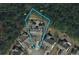Aerial view of property with boundary lines showing lot size and surrounding neighborhood in Murrells Inlet, SC at 513 Westham Dr., Murrells Inlet, SC 29576