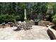 Outdoor seating and kitchen area of the backyard patio, perfect for entertaining, with lush surroundings at 513 Westham Dr., Murrells Inlet, SC 29576