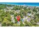 Stunning aerial showing the close proximity to the beach, neighborhood, and pin-pointed property at 514 6Th Ave. S, Surfside Beach, SC 29575