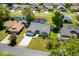 Aerial view of the home highlighting the well-manicured lawn and backyard pond at 578 Circle Dr., Myrtle Beach, SC 29575