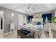 Tranquil main bedroom featuring wood floors and ensuite bath and walk-in closet entrances at 601 Jousting Ct., Conway, SC 29526