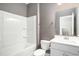 Bathroom featuring a shower, bathtub, and vanity at 8076 Fort Hill Way, Myrtle Beach, SC 29579