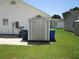 Backyard storage shed and trashcans near house at 811 Rogers Rd., Myrtle Beach, SC 29577