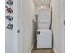 Compact laundry closet with stacked washer and dryer, perfect for small spaces at 924 Akron St., Conway, SC 29526