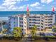 Aerial view of the oceanfront condo with 2 elevators at 1310 N Waccamaw Dr. # 208, Garden City Beach, SC 29576