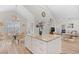 Open floor plan featuring a large kitchen island, dining area, and living room with vaulted ceilings at 146 Georges Bay Rd., Surfside Beach, SC 29575