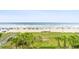 Panoramic beach view featuring palm trees and pristine sands providing a serene and inviting coastal experience at 1625 S Ocean Blvd. # 309, North Myrtle Beach, SC 29582