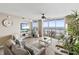Cozy living room with ample seating and an ocean view balcony, perfect for relaxing and entertaining at 1625 S Ocean Blvd. # 309, North Myrtle Beach, SC 29582