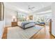 Spacious bedroom with natural light, ceiling fan, and a bay window seating area at 21 Whitehall Ave., Georgetown, SC 29440