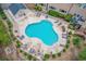 A pristine pool with ample lounge chairs offers a relaxing and luxurious outdoor experience at 260 Dunbarton Ln., Conway, SC 29526
