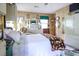 Cozy bedroom features natural light, built-in storage, and wood paneled walls at 404 13Th Ave. S, Myrtle Beach, SC 29577