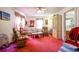 Comfortable living room with lots of seating, floral curtains, and neutral decor at 404 13Th Ave. S, Myrtle Beach, SC 29577