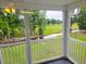Balcony overlooking a picturesque golf course with a small winding creek at 477 White River Dr. # 32-H, Myrtle Beach, SC 29579
