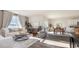 Spacious open-concept living area with a seamless transition to the dining room and kitchen, perfect for modern living at 5141 Yellowstone Dr., Conway, SC 29526