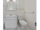 This bathroom features tile flooring, a toilet, vanity, and a shower for your convenience at 6501 Somerset Dr., Myrtle Beach, SC 29572