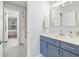 Bathroom view shows large vanity and access to the shower and bedroom at 6703 Jefferson Pl. # B7, Myrtle Beach, SC 29572